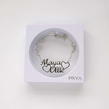 Double Name Heart Necklace | PRYA