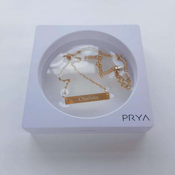 Engraved Custom Bar Necklace | PRYA