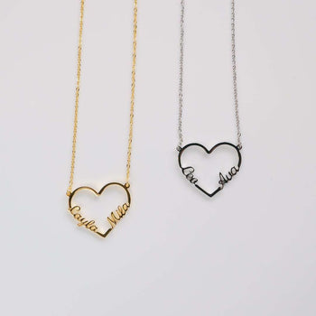 Heart Double Name Necklace | PRYA