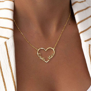 Heart Double Name Necklace | PRYA