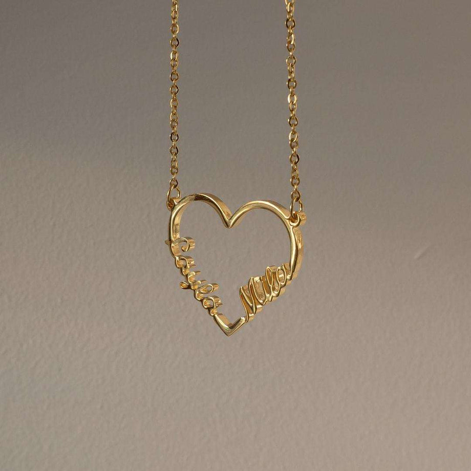 Heart Double Name Necklace | PRYA