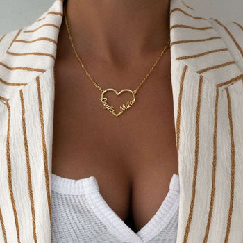 Heart Double Name Necklace | PRYA