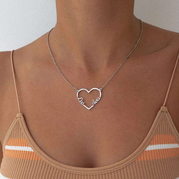 Heart Double Name Necklace | PRYA