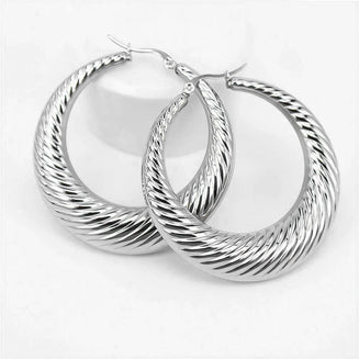 Julia Silver Hoops | PRYA