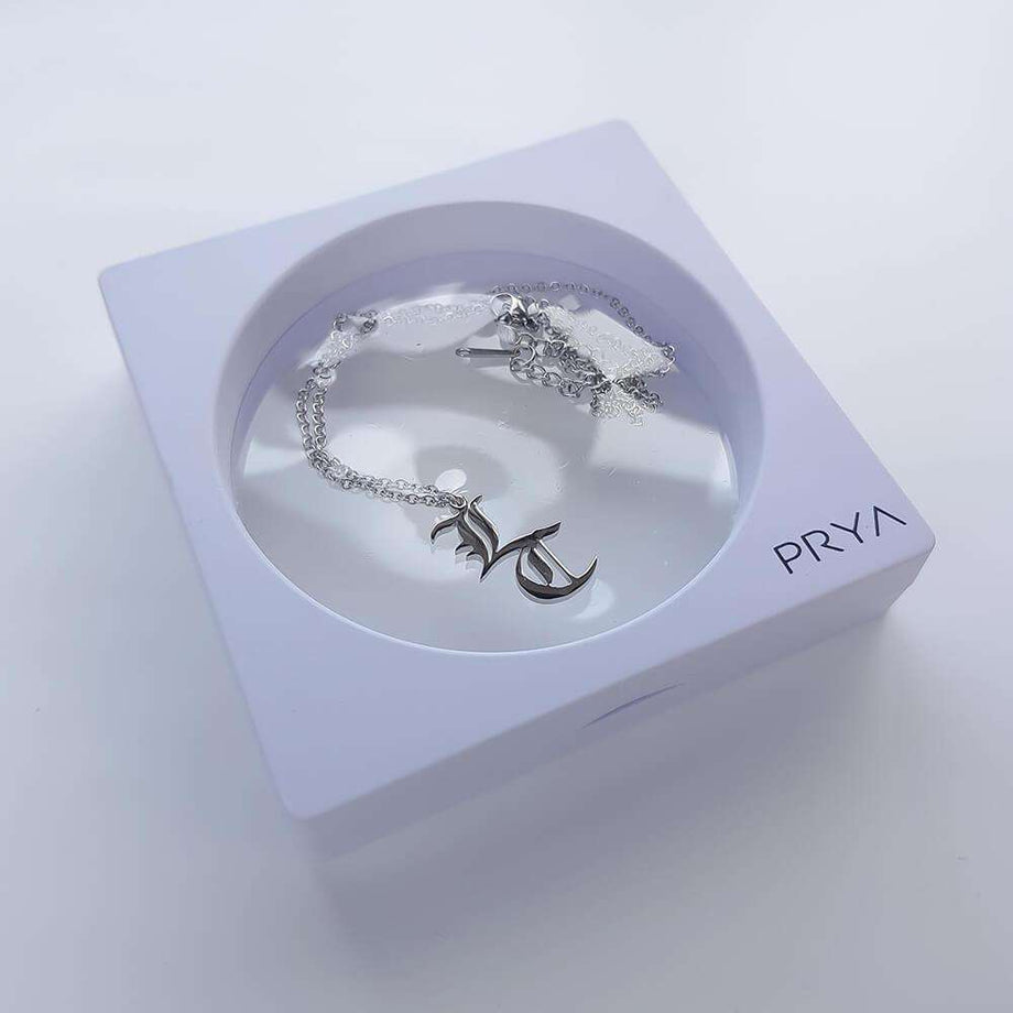 Old English Double Initial Necklace | PRYA