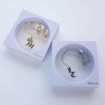 Old English Double Initial Necklace | PRYA