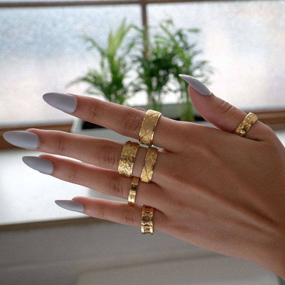 Roman Numeral Ring Gold, Silver or Rose Gold PRYA