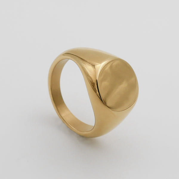 Classic Gold Signet Ring | PRYA Jewellery UK