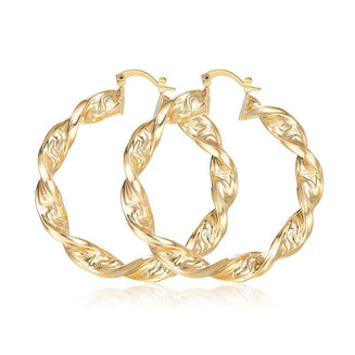 Sofia Thick Twisted Hoops | PRYA