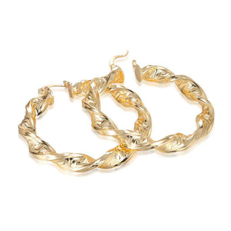 Sofia Thick Twisted Hoops | PRYA