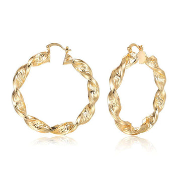 Sofia Thick Twisted Hoops | PRYA